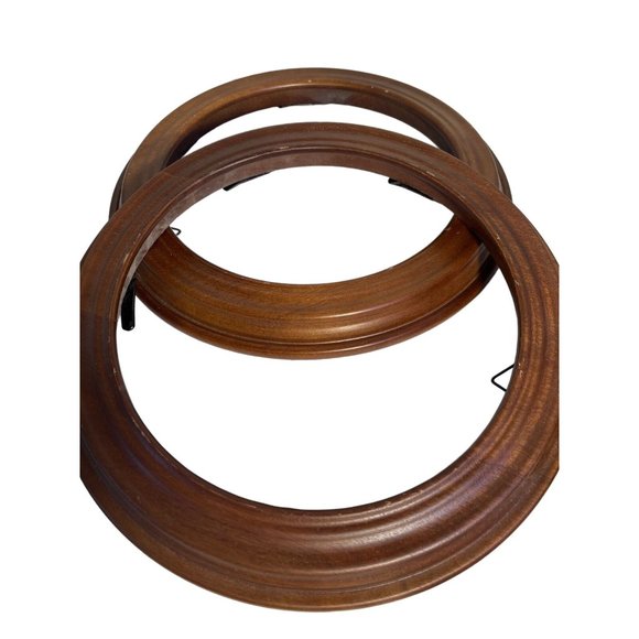 Wood Frames Round Van Hygan & Smythe 11.25 X 8.5 In Light-Med-Dark Shades - Picture 7 of 8